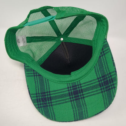Leaf Clover Snapback Trucker Hat Green One Size Adjustable Mesh Back 6 Panel