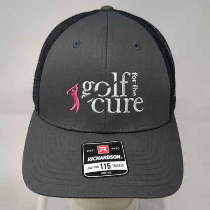 Richardson Trucker Hat Gray Size L Golf for the Cure Mapei Mesh Snapback
