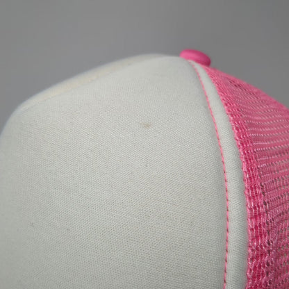Cobra Trucker Hat Pink White OS Boneyard Beer Bend Oregon Brewery Mesh Snapback