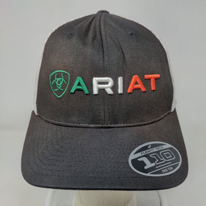 Ariat Snapback Mesh Back Trucker Hat Black One Size Colorblock Flexfit