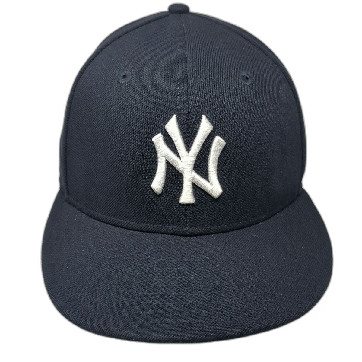 New Era New York Yankees MLB Blue Snapback One Size Hat 9FIFTY Flat Brim White