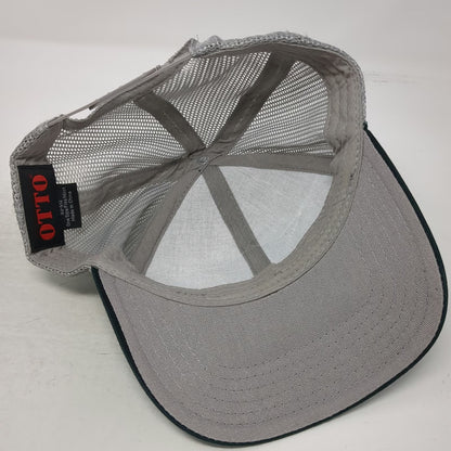 OTTO Trucker Hat Black One Size Millbrook Gas Patch Mesh Snapback Workwear Cap