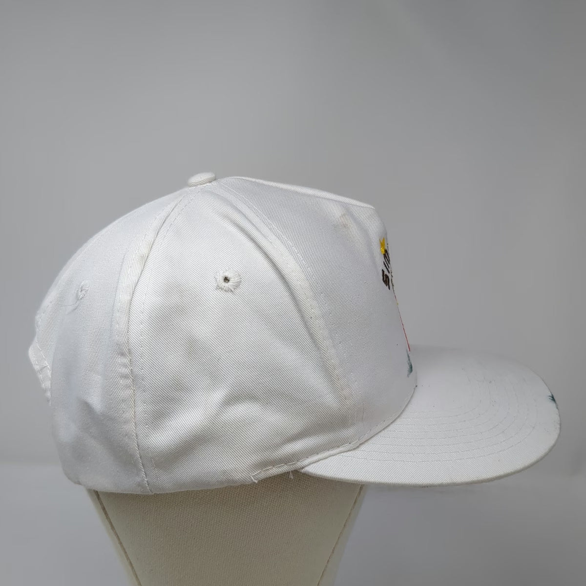 Head To Toe 5 Panel White McDonalds Simplot Fries Strapback Hat Logo Vintage