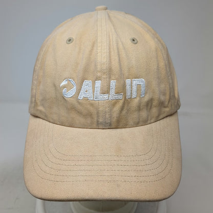 Richardson Baseball Cap Beige One Size ALL IN Embroidered Logo Slideback Hat