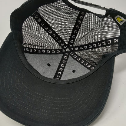 Richardson Trucker Hat Black One Size Kendall Mountain Leather Patch Mesh Back