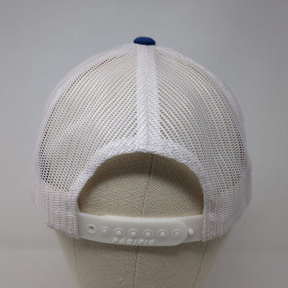 Hop Valley Brewing Co. Snapback Trucker Hat Blue One Size Adjustable Mesh Back