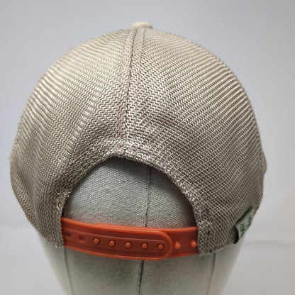 Under Armour Trucker Hat Beige One Size Mesh Back Antler Logo Snapback Cap