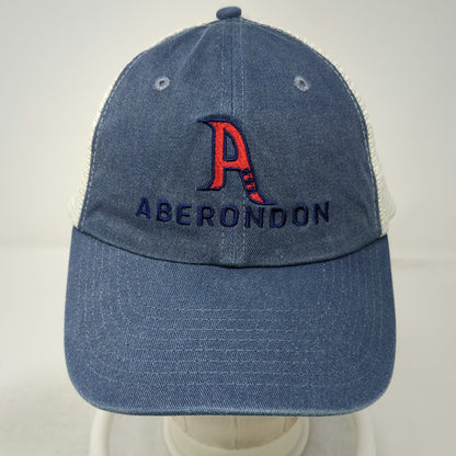 Sportman Trucker Hat Blue Beige One Size Aberondon Logo Snapback Mesh Adjustable