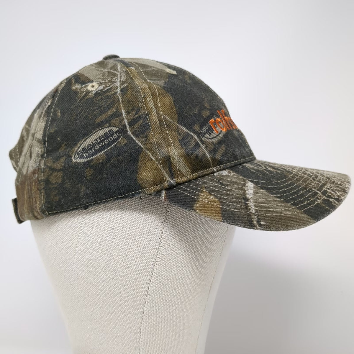 Daystone Baseball Cap Green Camo One Size Realtree Hardwoods Rolfson Oil Orange