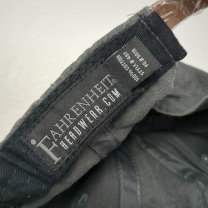 Fahrenheit Baseball Cap Gray One Size Angelique Schooner Leather Slideback Hat