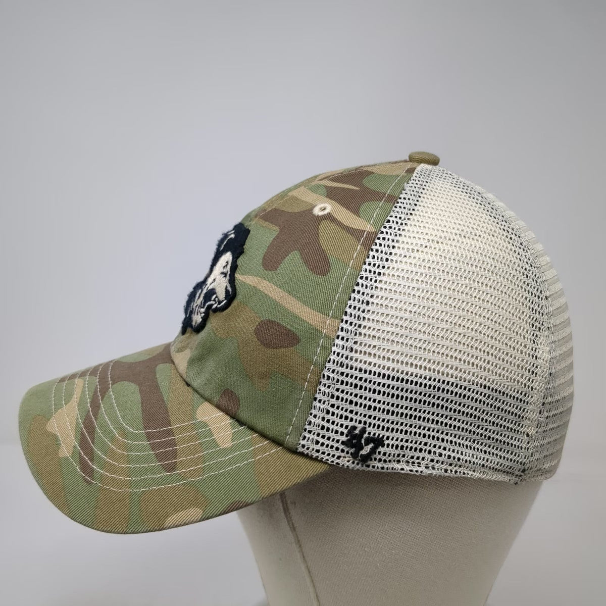'47 Brand Baseball Cap Green Camo One Size Mesh Back OHT Panther Fitted Hat