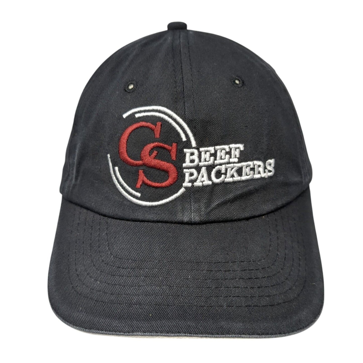 CS Beef Packers Strapback Hat Black One Size Adjustable Embroidered Buck's Bags