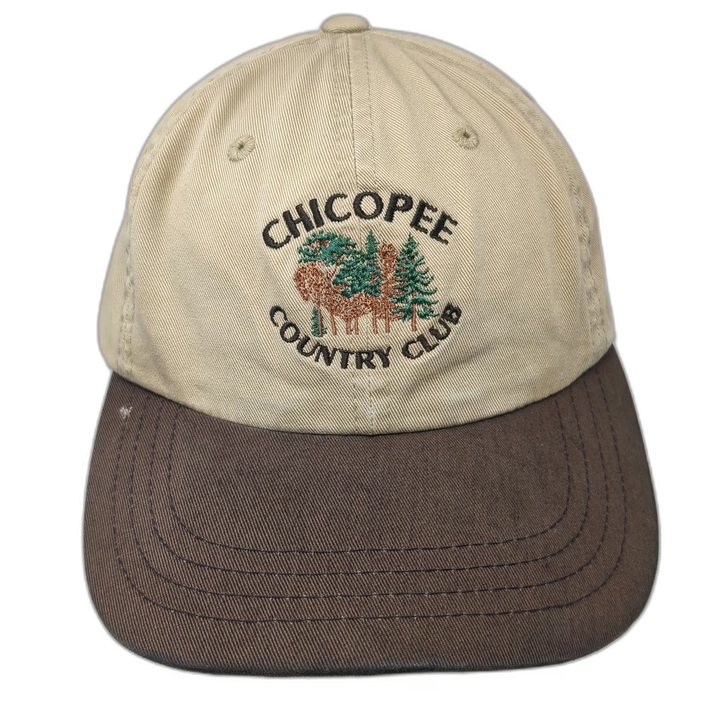 Imperial Baseball Cap Brown Beige One Size Chicopee Country Club Golf 2000 Hat