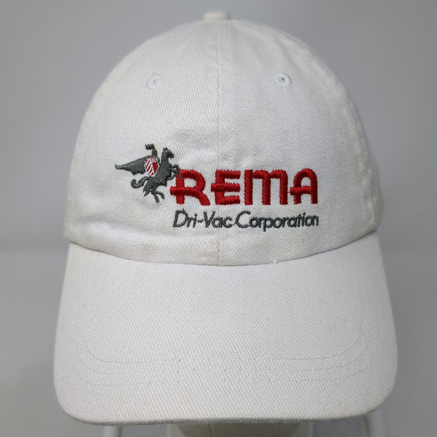 AMC Baseball Cap White One Size Slideback Rema Dri-Vac Corporation Logo Hat