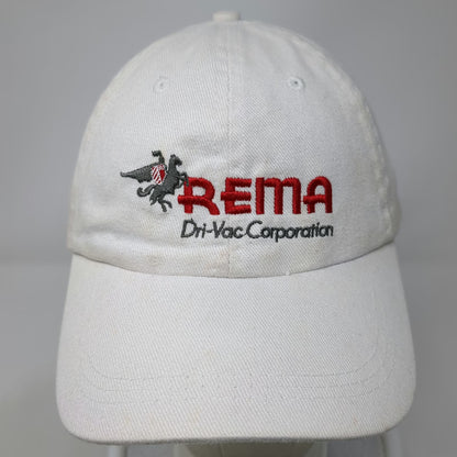 AMC Baseball Cap White One Size Slideback Rema Dri-Vac Corporation Logo Hat