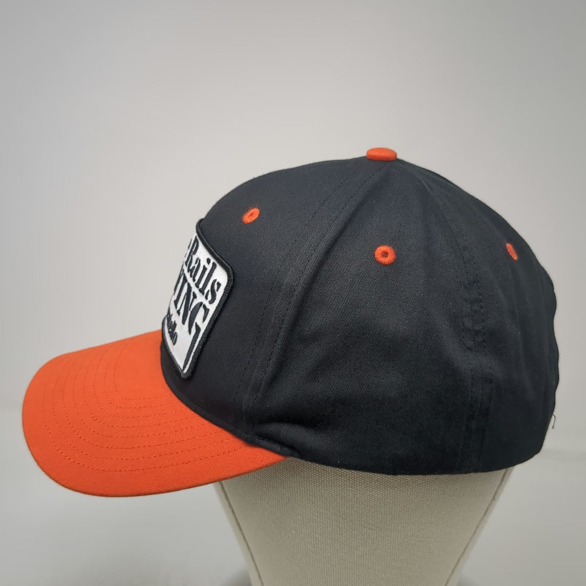 Richardson Snapback Black Orange L Off the Rails Brewing Pocatello Patch Hat