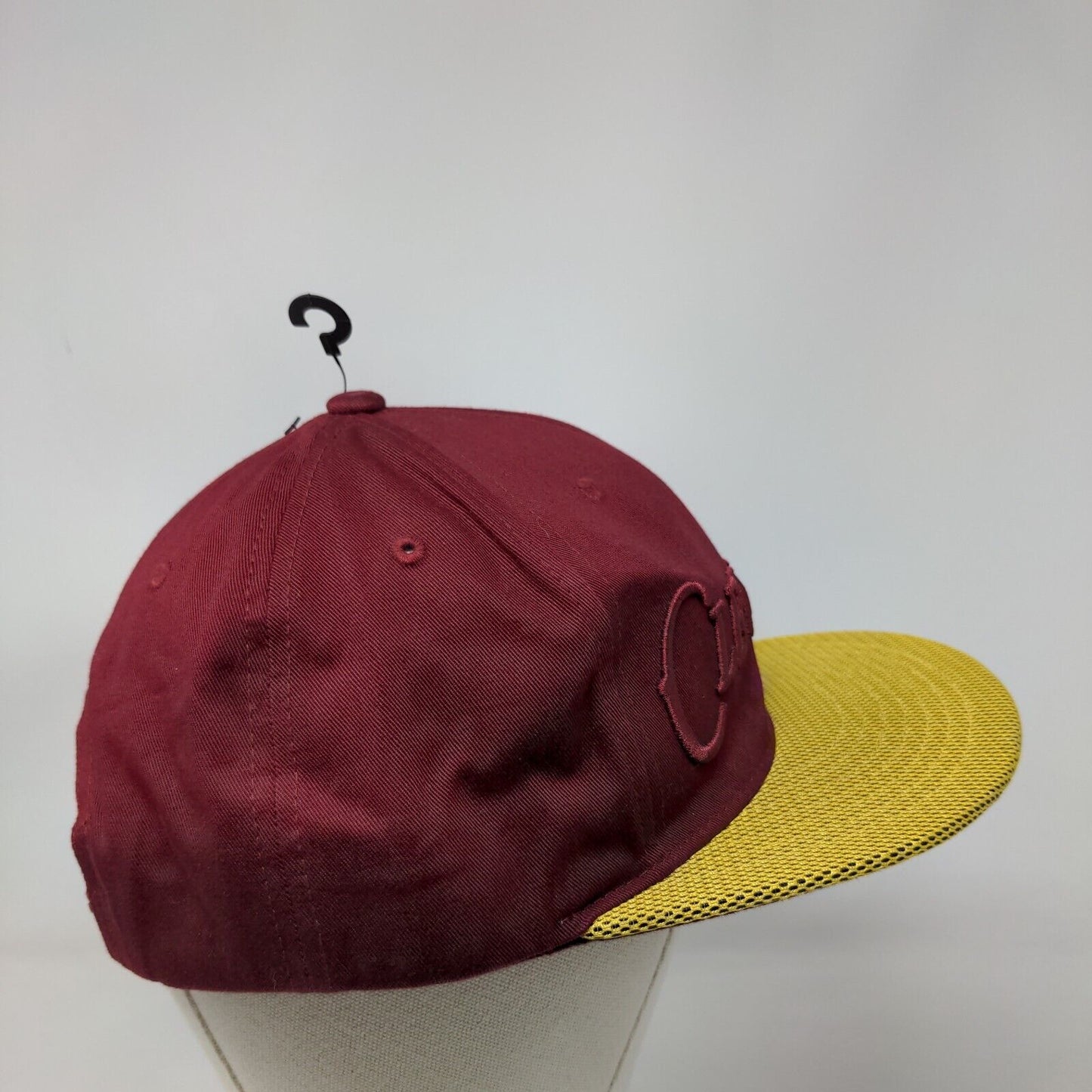 KB Ethos Snapback Hat Red Yellow Cleveland Embroidered Logo Adjustable