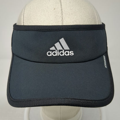 Adidas Visor Black One Size Aeroready Performance Logo Strapback Hat Sport Golf