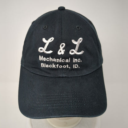 L&L Mechanical Inc Blackfoot ID Strapback Hat Black OS Adjustable Embroidered