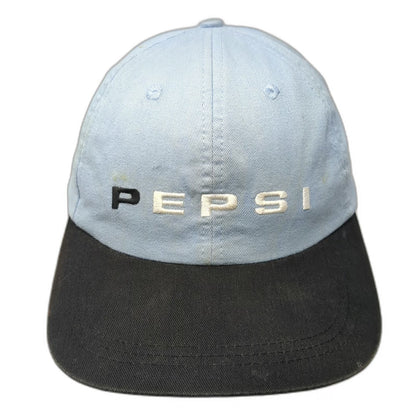 Pepsi Baseball Cap Blue One Size Two Tone Embroidered Logo Strapback Cotton Hat