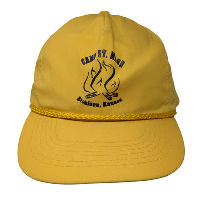 Cap St. Maur Snapback Hat Yellow One Size Adjustable 6 Panel Rope KC Caps