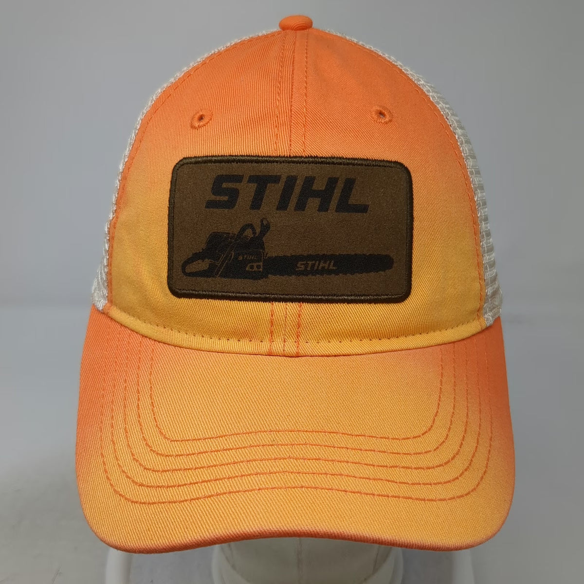 Stihl Trucker Hat Orange One Size Chainsaw Patch Mesh Snapback Licensed Apparel