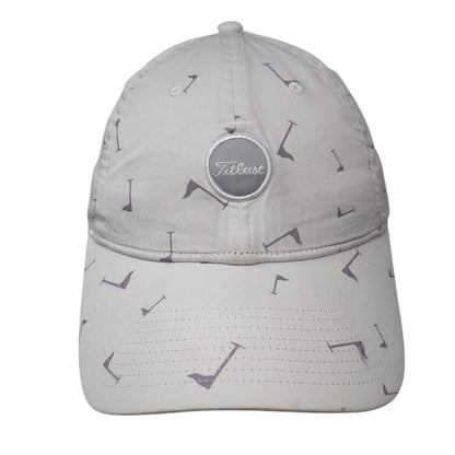 Titleist Strapback Hat White One Size Adjustable Golf Flag 6 Panel
