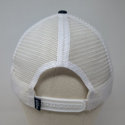Peoples Golf Patch Snapback Trucker Hat Blue One Size Mesh Back Outdoor