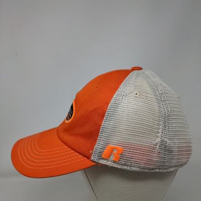 Campbell Camel's Snapback Trucker Hat Orange OS Embroidered Mesh Back Russell