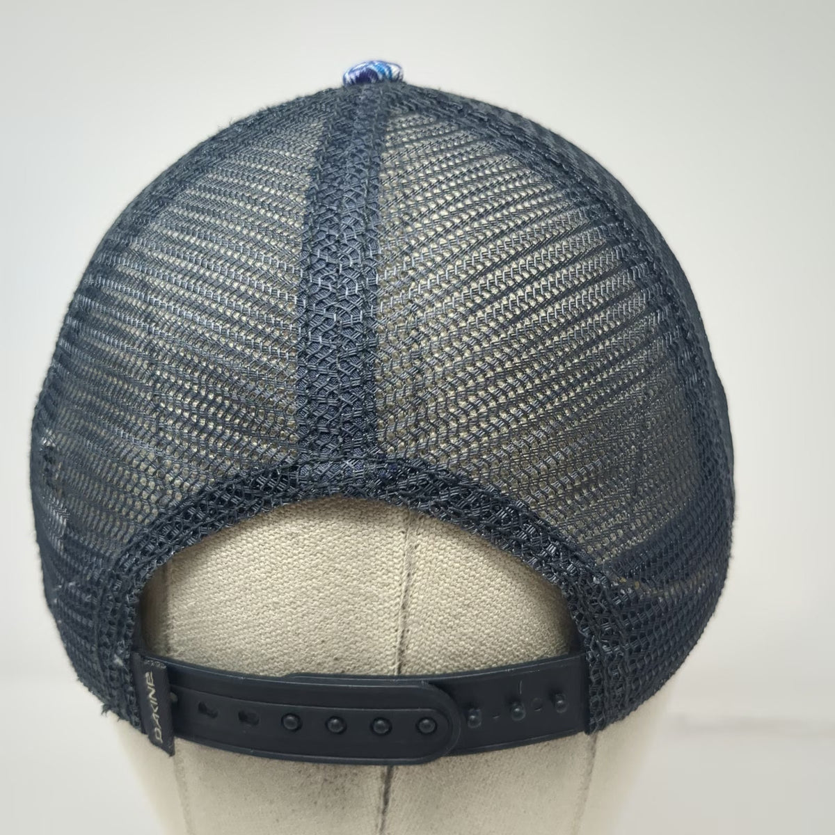 Dakine Trucker Hat Blue One Size Geometric Pattern Mesh Back Snapback Logo