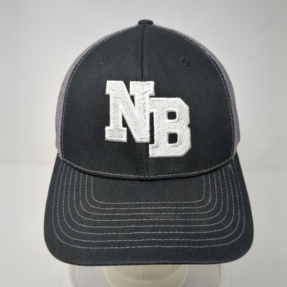 NB Snapback Mesh Back Trucker Hat Black Small Embroidered Adjustable