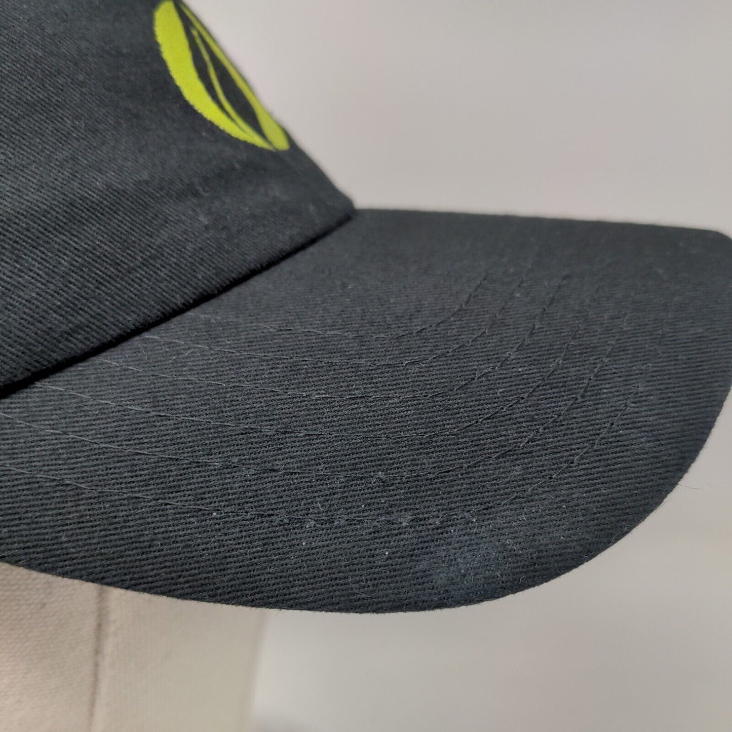 EcoprintQ Slideback Hat Black One Size Embroidered Vent Holes Big X