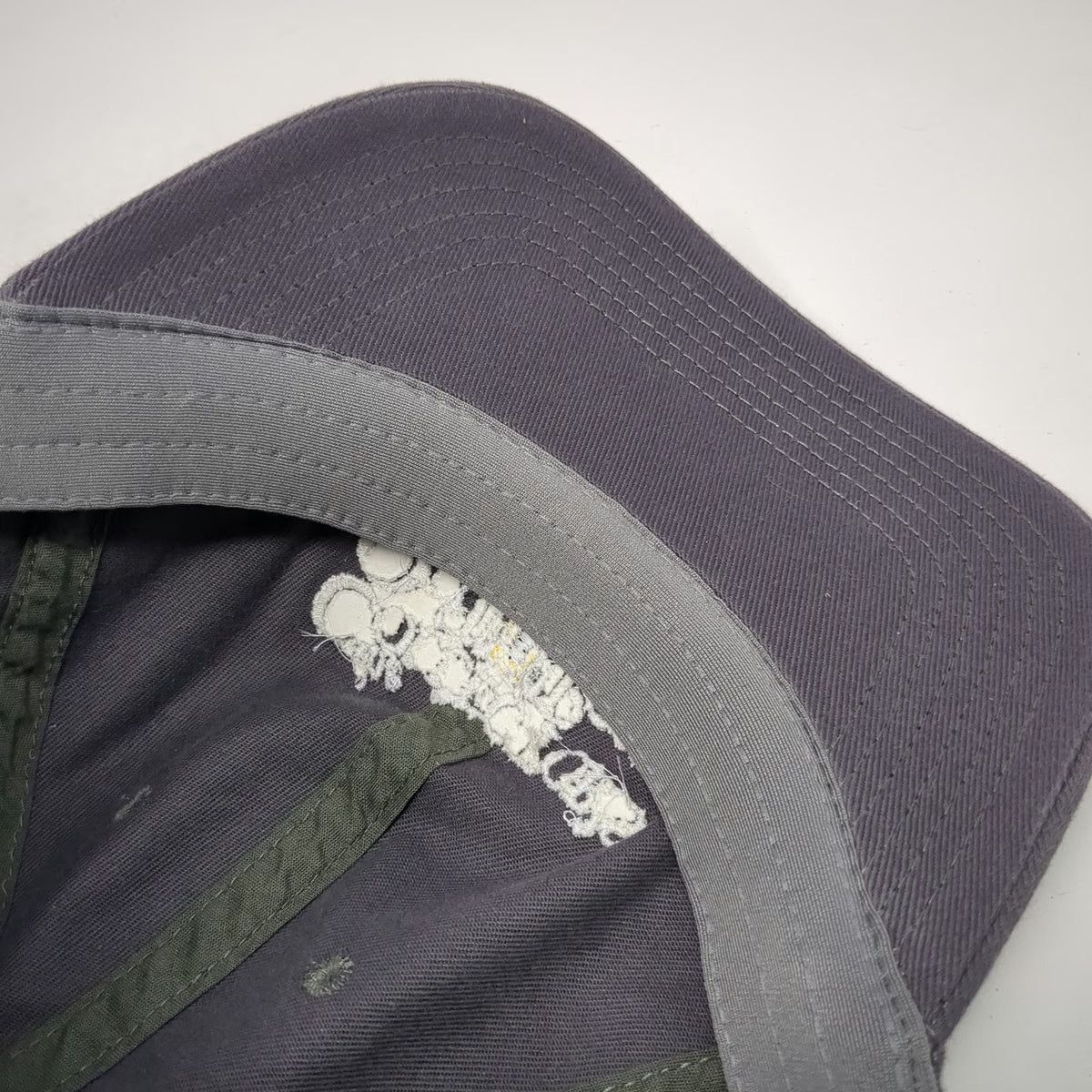 Port Authority Baseball Cap Gray XL Collector's Outpost Logo Fitted Stretch Hat