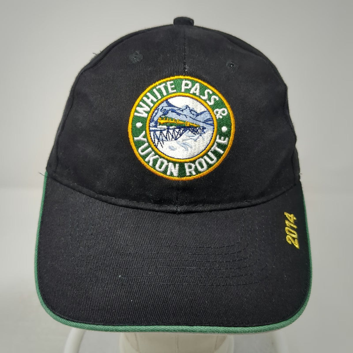 White Pass & Yukon Route Baseball Cap Black One Size Skagway Alaska Train Hat