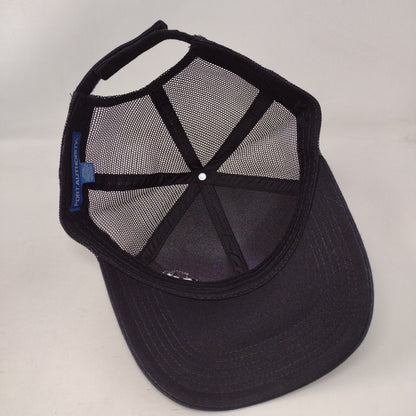 Port Authority Strapback Trucker Hat Black One Size Adjustable Mesh Back 6 Panel