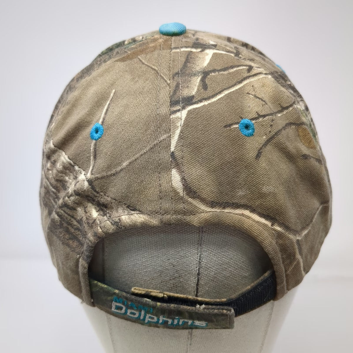 '47 Miami Dolphins NFL Hat Brown Camo One Size Baseball Cap Strapback Blue Logo