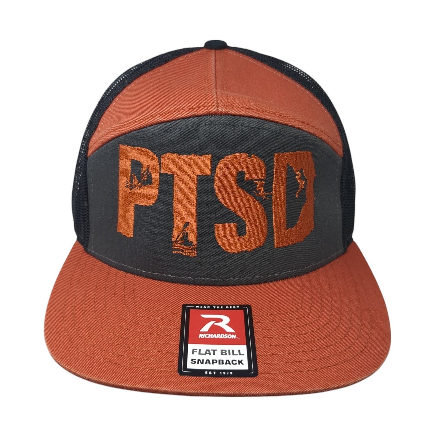 PTSD Snapback Trucker Hat Multicolor One Size Adjustable Mesh Back Richardson
