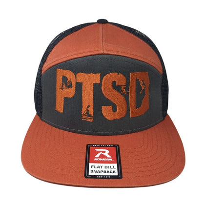 PTSD Snapback Trucker Hat Multicolor One Size Adjustable Mesh Back Richardson
