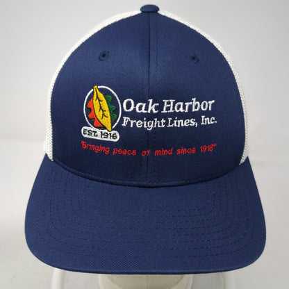 Port Authority Baseball Cap Blue XL Oak Harbor Freight Lines Mesh Flexfit Hat