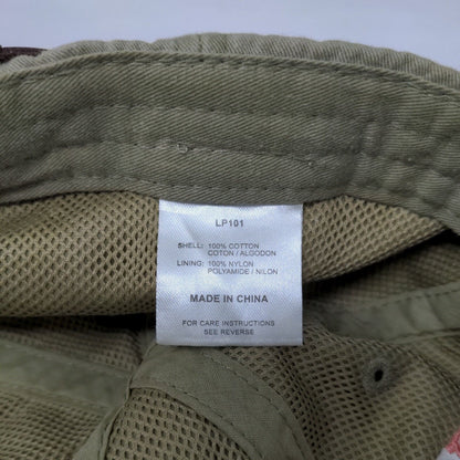 MRJ Slideback Hat Tanish-Green One Size Adjustable Mesh Lined Embroidered Adams