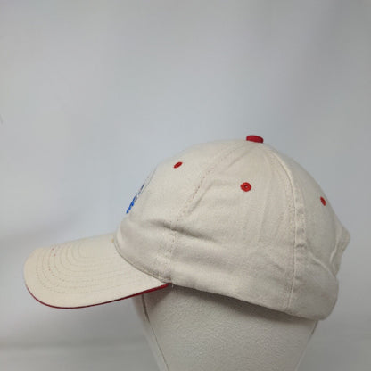 UGWA Strapback Hat Tan OSFA Embroidered 6 Panel Vent Holes Hit Wear