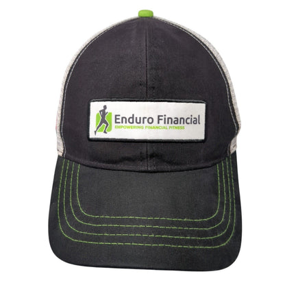 Enduro Financial Snapback Mesh Back Trucker Hat Black One Size Colorblock