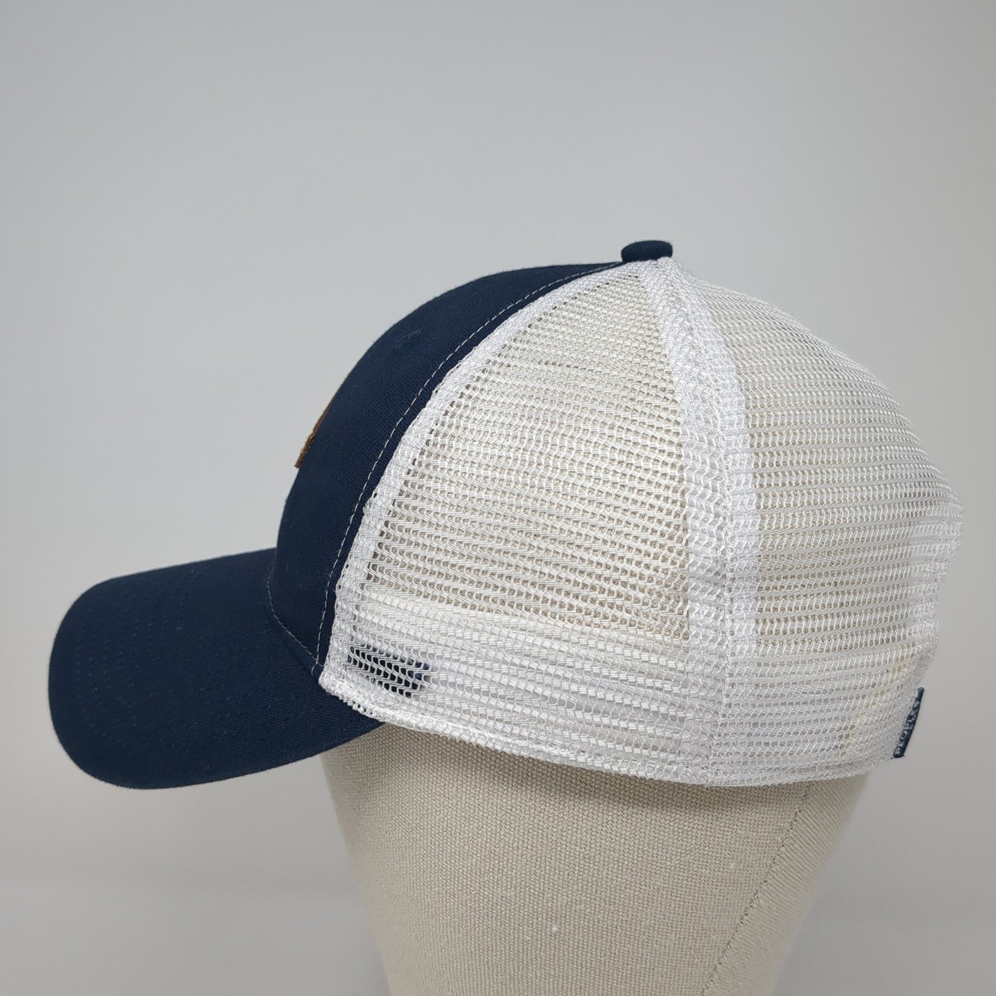 Peoples Golf Patch Snapback Trucker Hat Blue One Size Mesh Back Outdoor