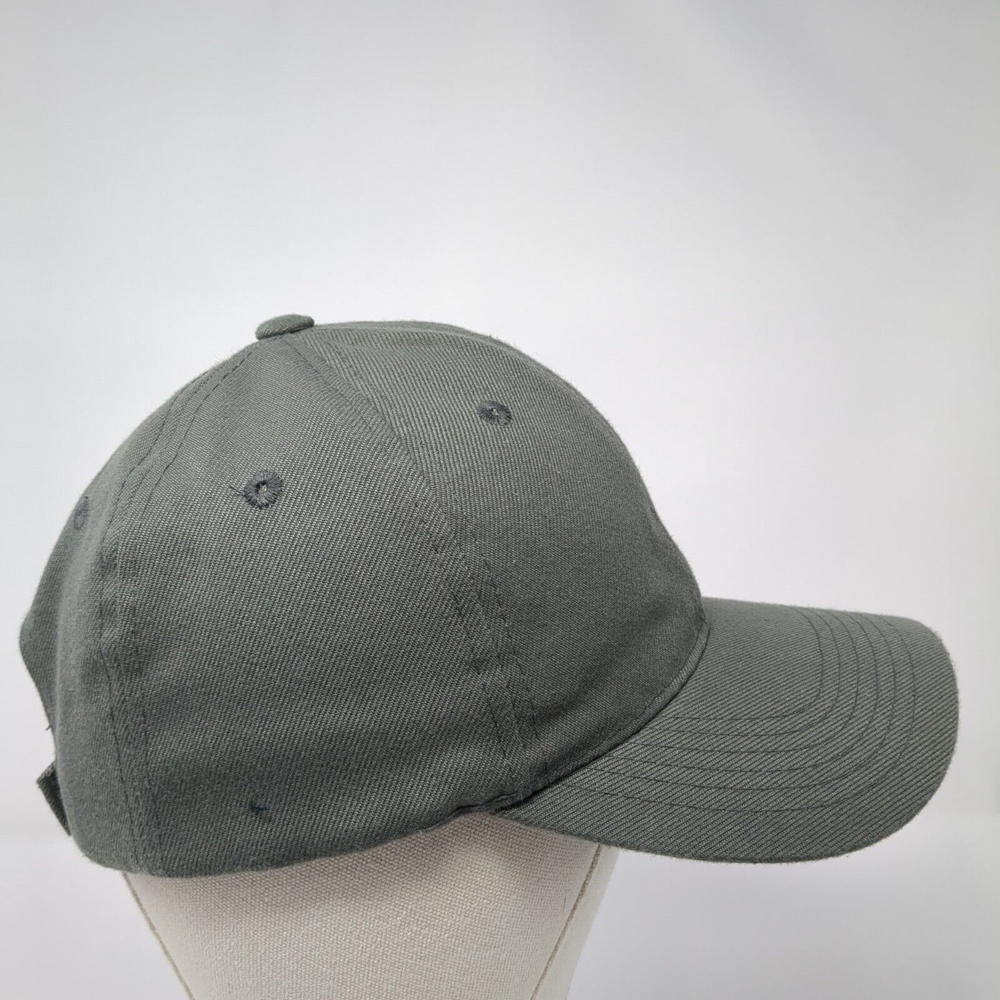 Brave Strapback Hat Gray One Size Adjustable Embroidered 6 Panel Polyester