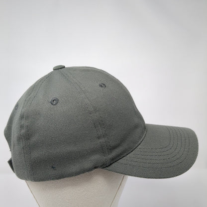 Brave Strapback Hat Gray One Size Adjustable Embroidered 6 Panel Polyester