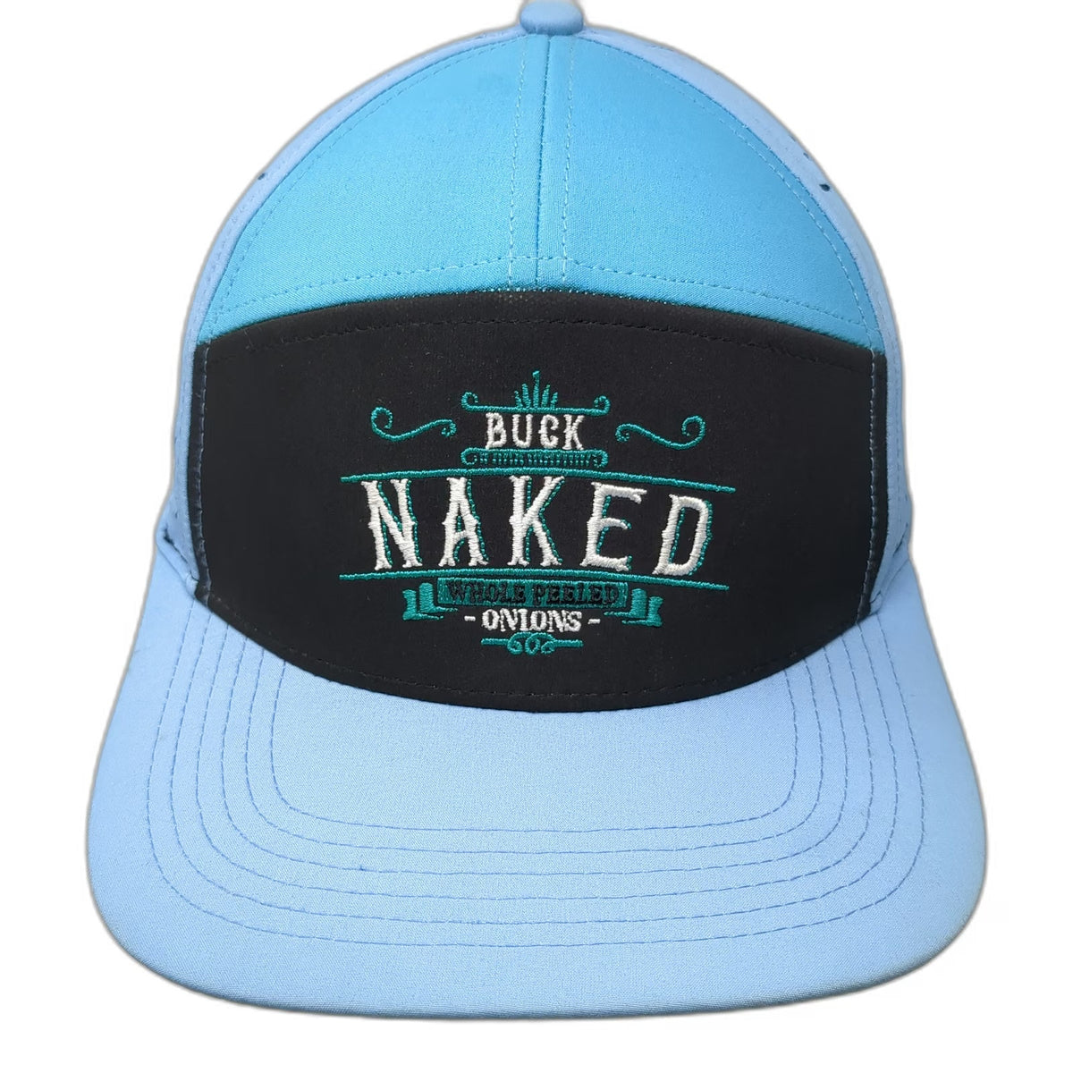 The Heartbeat Brand Trucker Hat Blue One Size Buck Naked Perforated Tractor