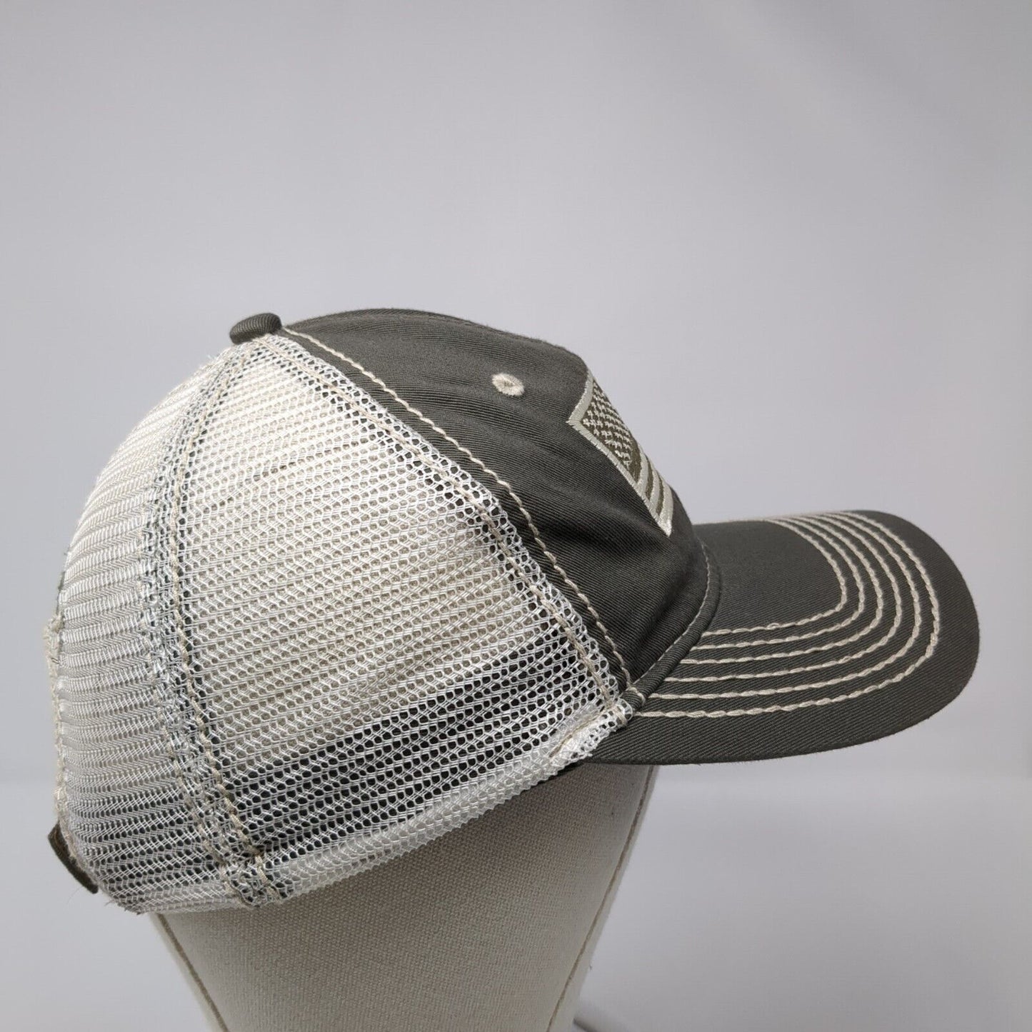 USA Flag HOAC BSA Strapback Mesh Back Trucker Hat Gray One Size Paramount