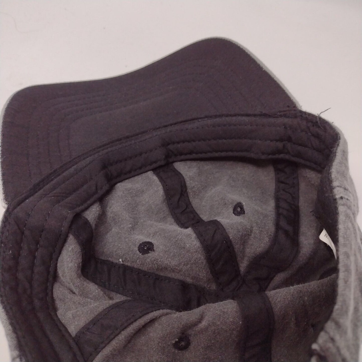 Unbranded Strapback Hat Gray OSFM Solid Adjustable Blank 6 Panel