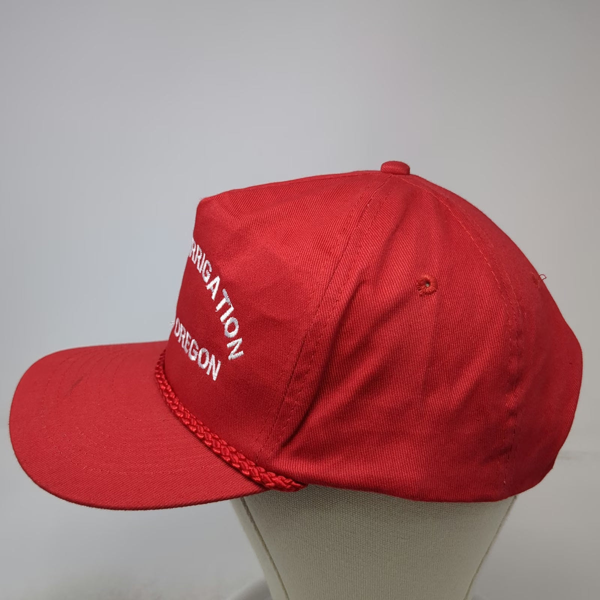 KC 5 Panel Red Hat One Size Owyhee Irrigation Nyssa Oregon Rope Snapback