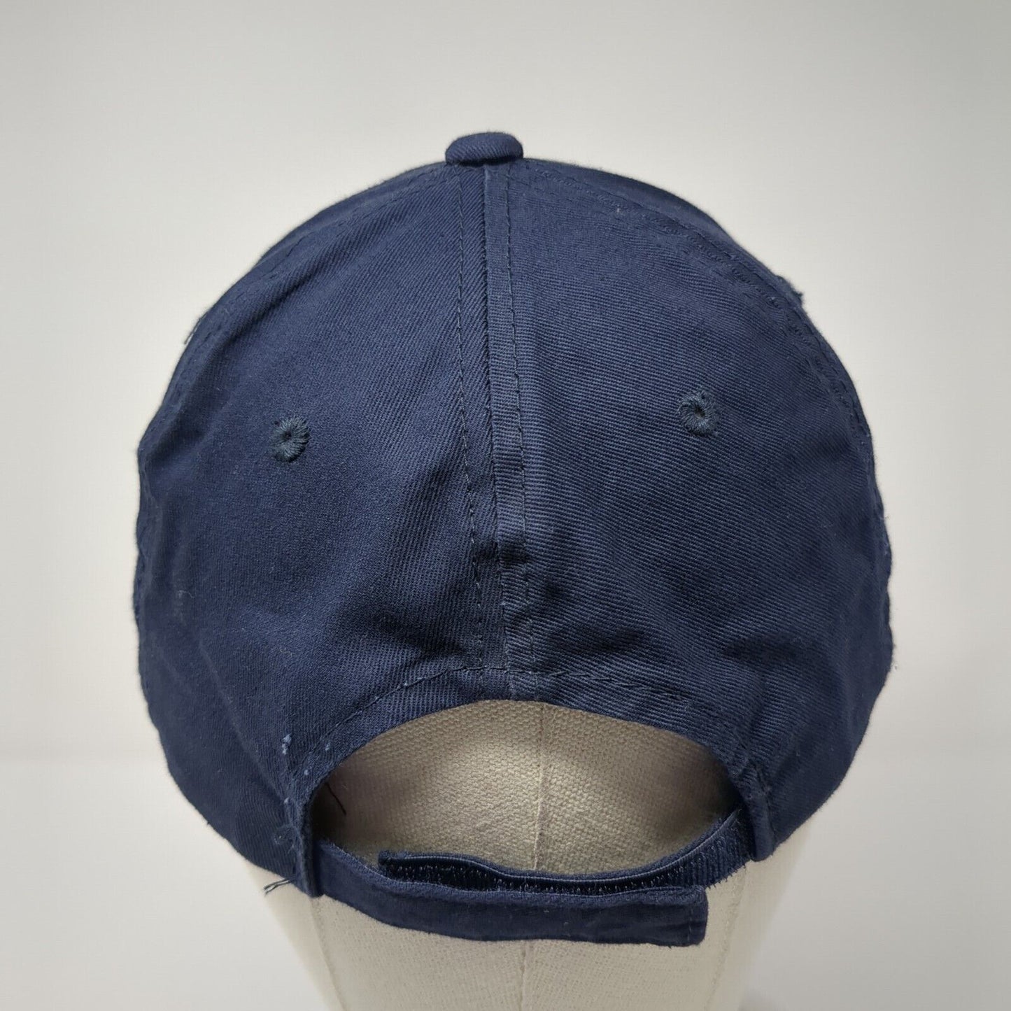 MV Strapback Hat Blue One Size Adjustable Embroidered Outdoor Cap